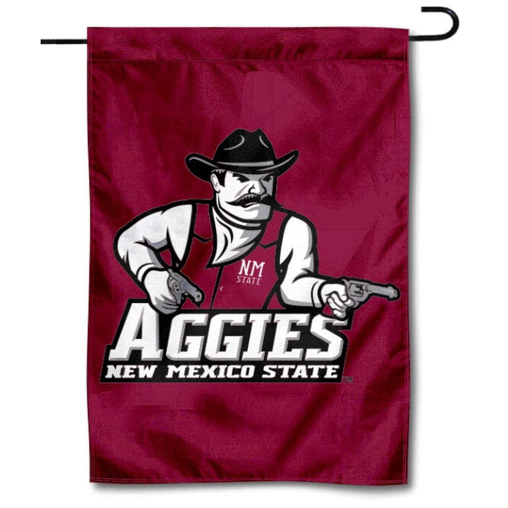 College Flags & Banners Co. New Mexico State University Garden Flag and USA Flag Stand Pole Holder Set - Sports Collectibles, Sports Memorabilia, Sports Fan Shop, Sports Gifts