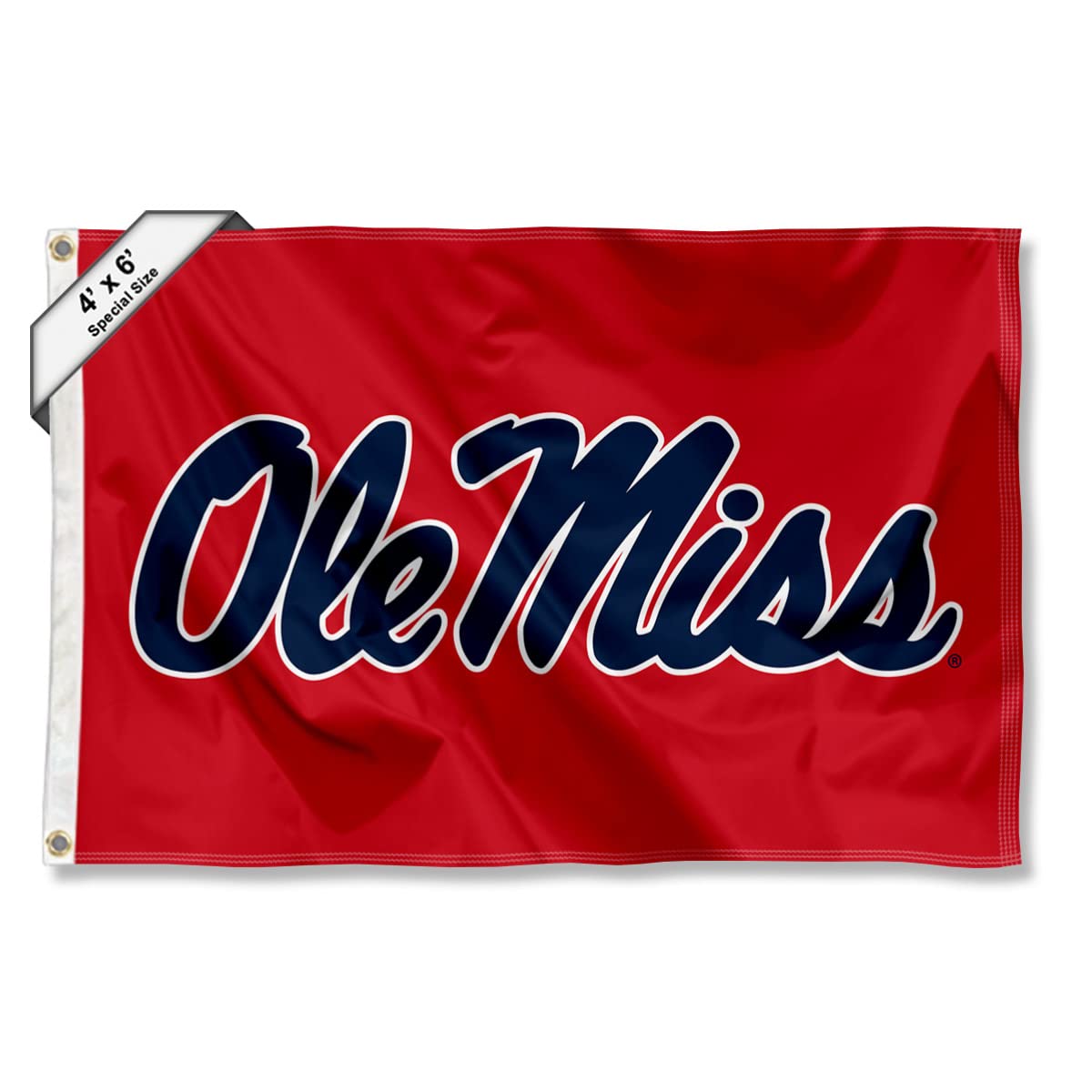 College Flags & Banners Co. Ole Miss 4 ft x 6 ft Flag - Sports Collectibles, Sports Memorabilia, Sports Fan Shop, Sports Gifts
