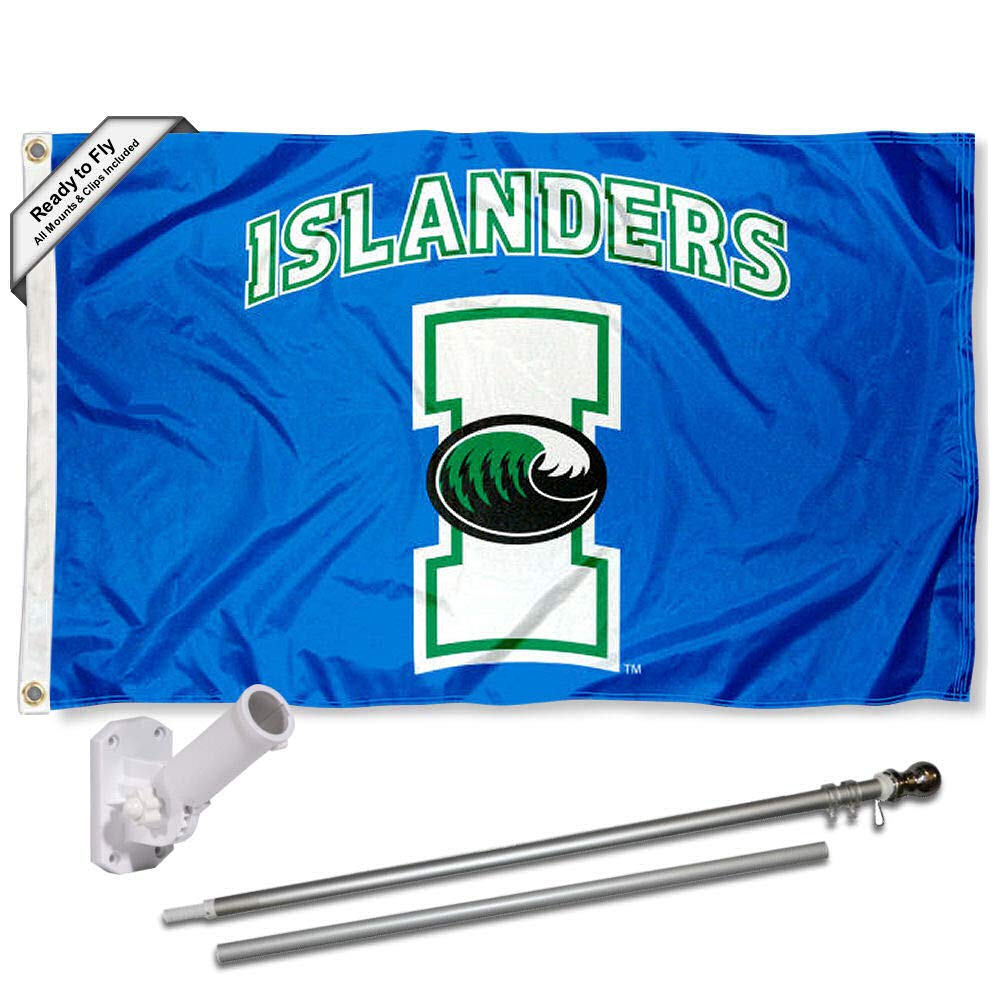 Texas A&M Corpus Christi Islanders Flag and Pole Bracket Mount Bundle - Sports Collectibles, Sports Memorabilia, Sports Fan Shop, Sports Gifts