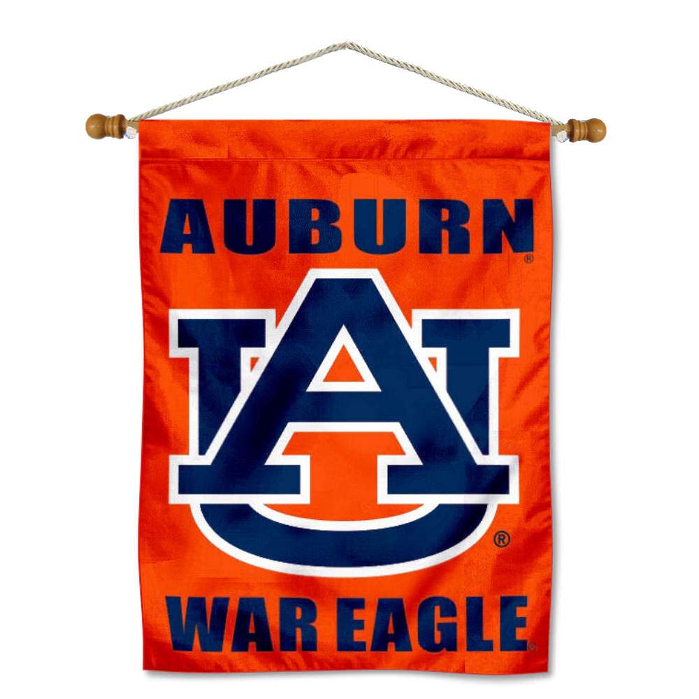 College Flags & Banners Co. Auburn War Eagle Banner Flag and Wood Banner Pole Set - Sports Collectibles, Sports Memorabilia, Sports Fan Shop, Sports Gifts
