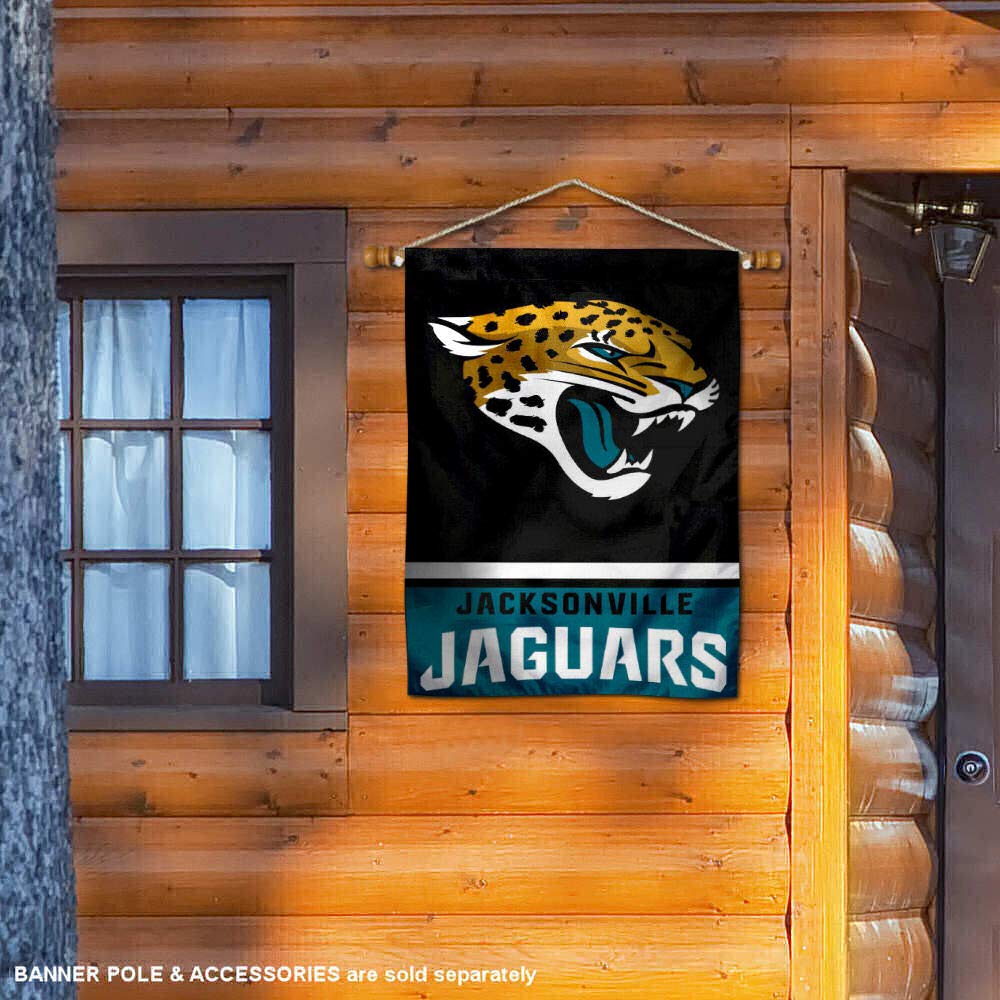 WinCraft Jacksonville Jaguars Two Sided House Flag - Sports Collectibles, Sports Memorabilia, Sports Fan Shop, Sports Gifts