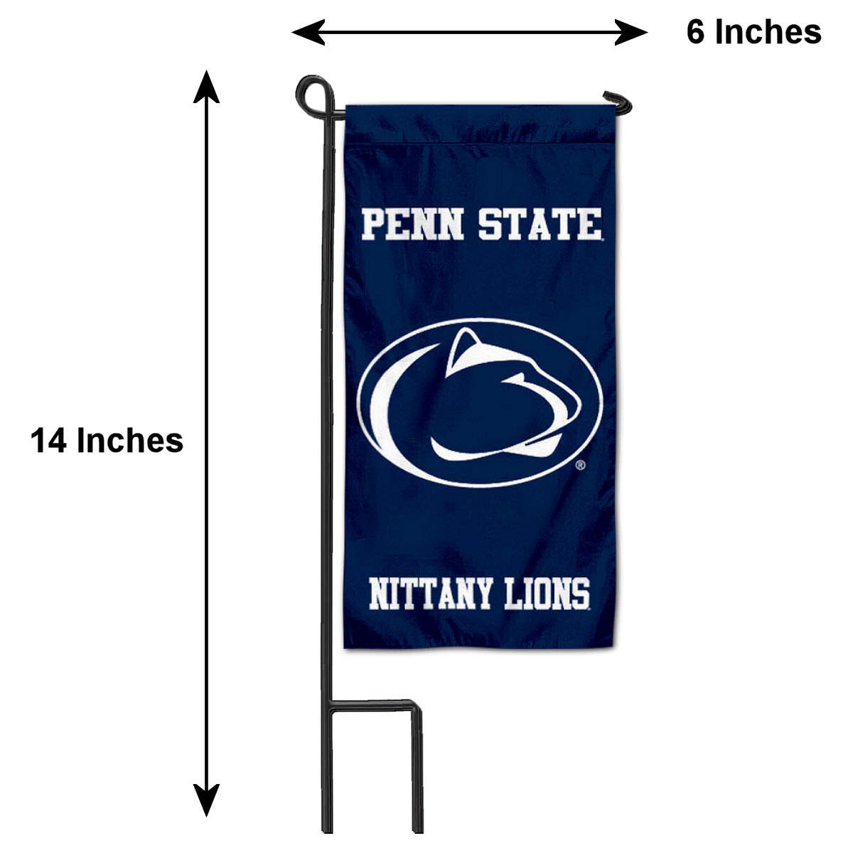 College Flags & Banners Co. Penn State Nittany Lions Mini Garden and Flower Pot Flag Topper - Sports Collectibles, Sports Memorabilia, Sports Fan Shop, Sports Gifts