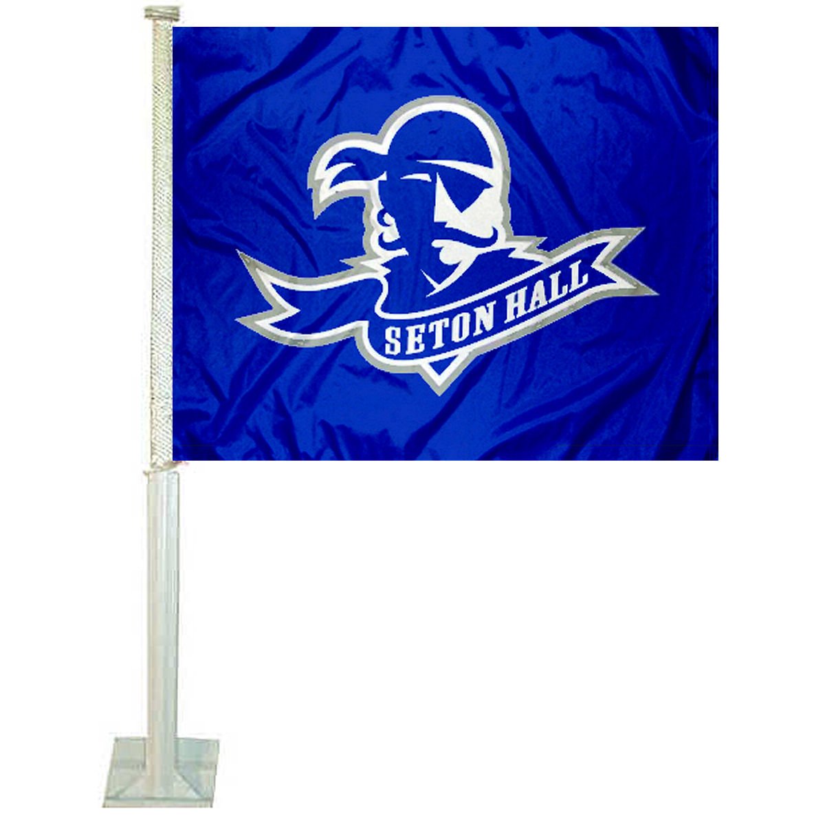 College Flags & Banners Co. Seton Hall Pirates Car and Auto Flag - Sports Collectibles, Sports Memorabilia, Sports Fan Shop, Sports Gifts
