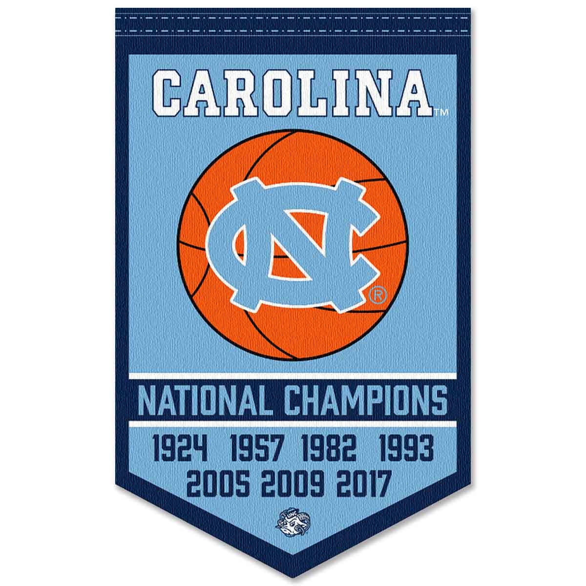 North Carolina Tar Heels Basketball National Champions Banner - Sports Collectibles, Sports Memorabilia, Sports Fan Shop, Sports Gifts
