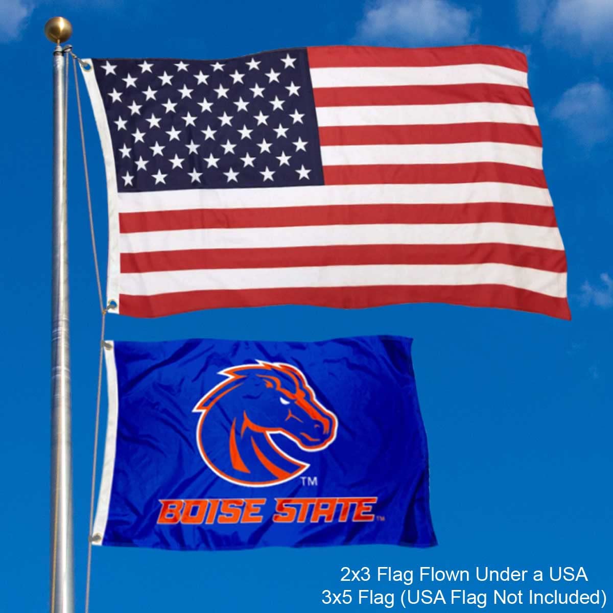 College Flags & Banners Co. Boise State Broncos 2x3 Foot Flag - Sports Collectibles, Sports Memorabilia, Sports Fan Shop, Sports Gifts