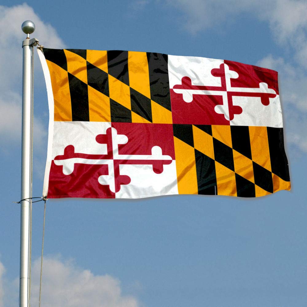 Sports Flags Pennants Company State of Maryland Flag 3x5 Foot Banner - Sports Collectibles, Sports Memorabilia, Sports Fan Shop, Sports Gifts