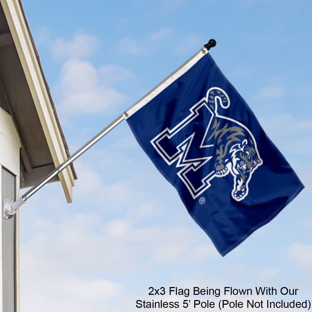 College Flags & Banners Co. Memphis Tigers Small 2x3 Foot Flag - Sports Collectibles, Sports Memorabilia, Sports Fan Shop, Sports Gifts