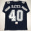 Autographed/Signed Bill Bates Dallas Dark Blue Football Jersey PSA/DNA COA