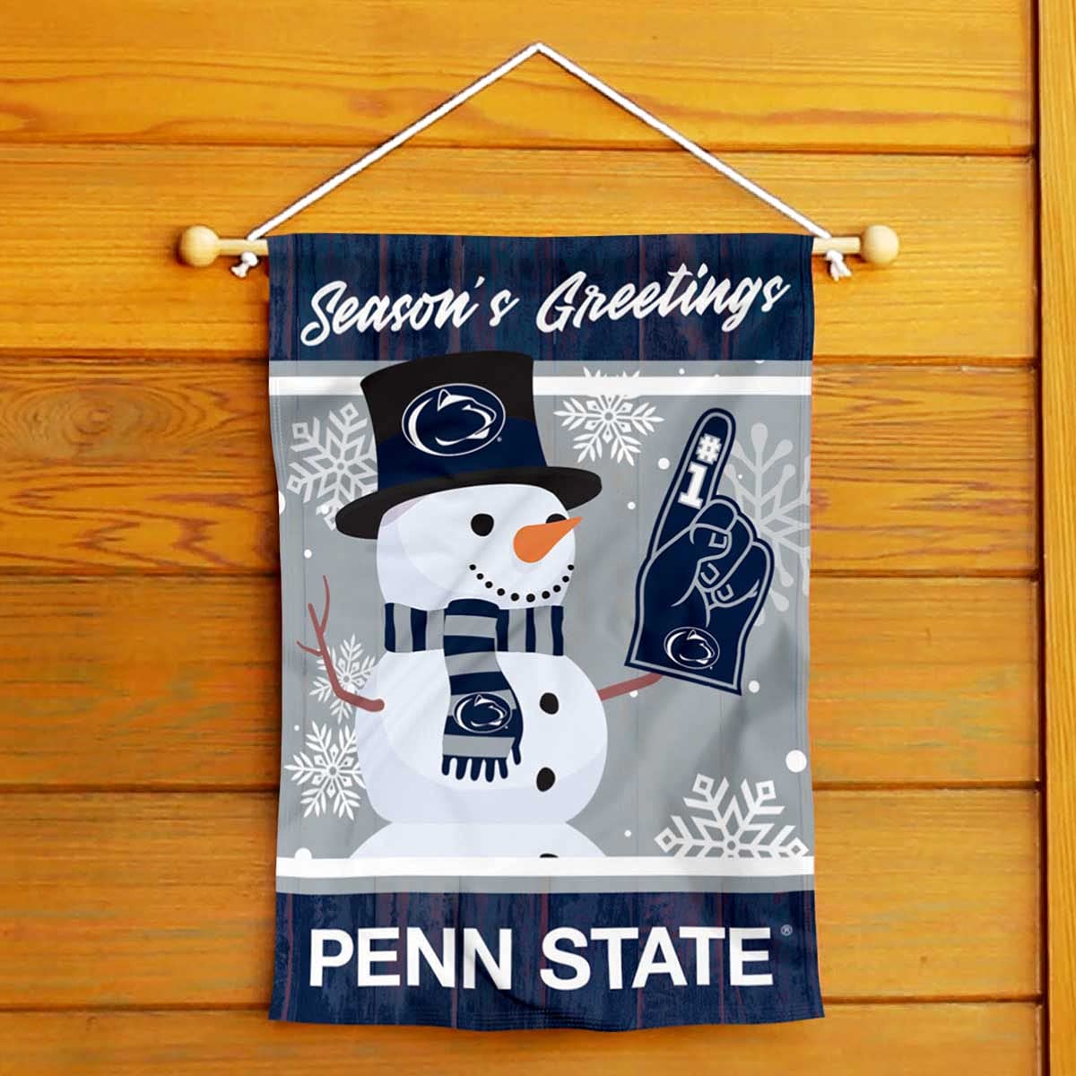 Penn State Nittany Lions Holiday Winter Snow Garden Banner Flag - Sports Collectibles, Sports Memorabilia, Sports Fan Shop, Sports Gifts