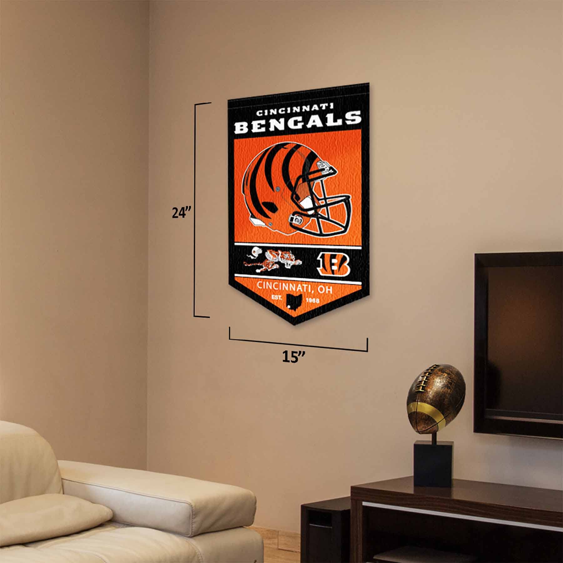 Cincinnati Bengals Heritage History Banner Pennant - Sports Collectibles, Sports Memorabilia, Sports Fan Shop, Sports Gifts
