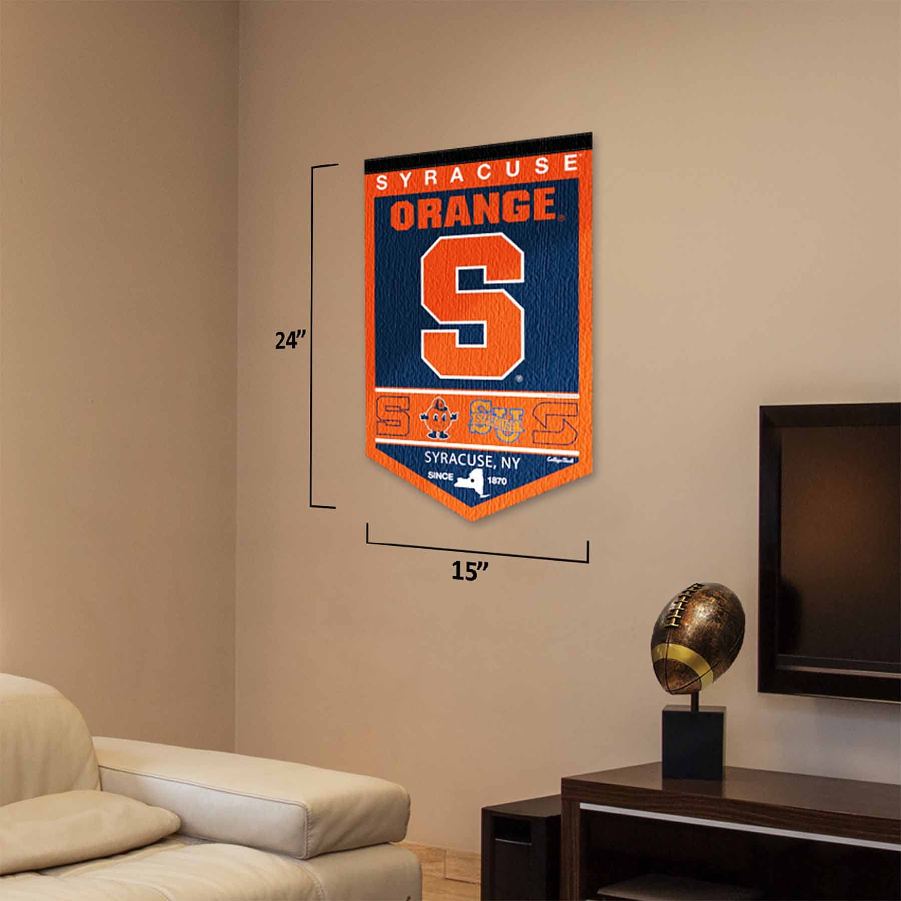 College Flags & Banners Co. Syracuse Orange Heritage History Banner Pennant - Sports Collectibles, Sports Memorabilia, Sports Fan Shop, Sports Gifts
