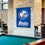 College Flags & Banners Co. Drake University Bulldogs Logo House Flag and Wood Banner Pole Set - Sports Collectibles, Sports Memorabilia, Sports Fan Shop, Sports Gifts