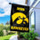 Iowa Hawkeyes House Flag with Flag Pole Set - Sports Collectibles, Sports Memorabilia, Sports Fan Shop, Sports Gifts