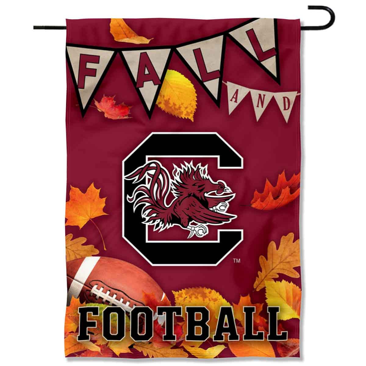 College Flags & Banners Co. South Carolina Gamecocks Fall Leaves Football Season Garden Yard Flag - Sports Collectibles, Sports Memorabilia, Sports Fan Shop, Sports Gifts