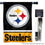 WinCraft Steelers Banner House Flag and 5 Foot Flagpole Set - Sports Collectibles, Sports Memorabilia, Sports Fan Shop, Sports Gifts