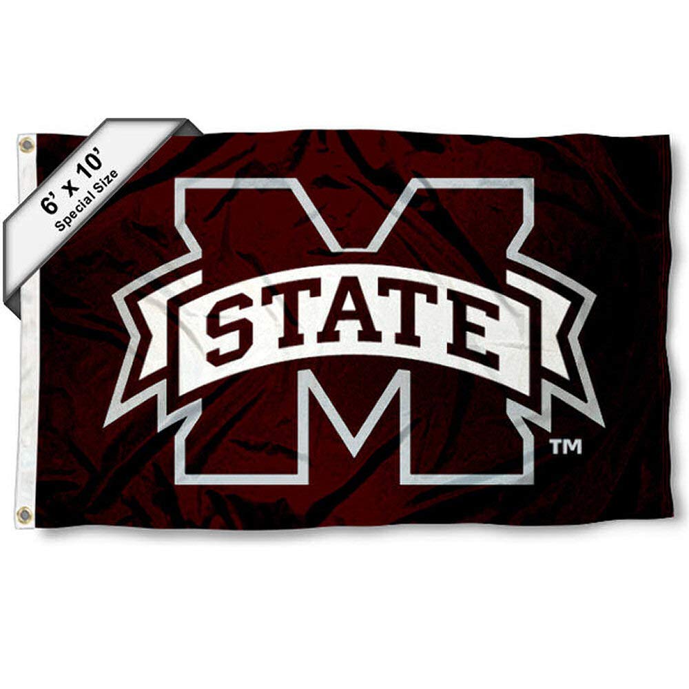College Flags & Banners Co. Mississippi State Bulldogs 6x10 Feet Flag - Sports Collectibles, Sports Memorabilia, Sports Fan Shop, Sports Gifts