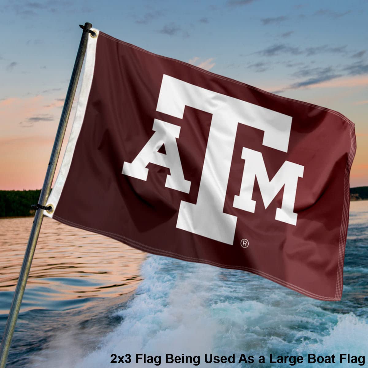 College Flags & Banners Co. Texas A&M Aggies Small 2x3 Foot Flag - Sports Collectibles, Sports Memorabilia, Sports Fan Shop, Sports Gifts