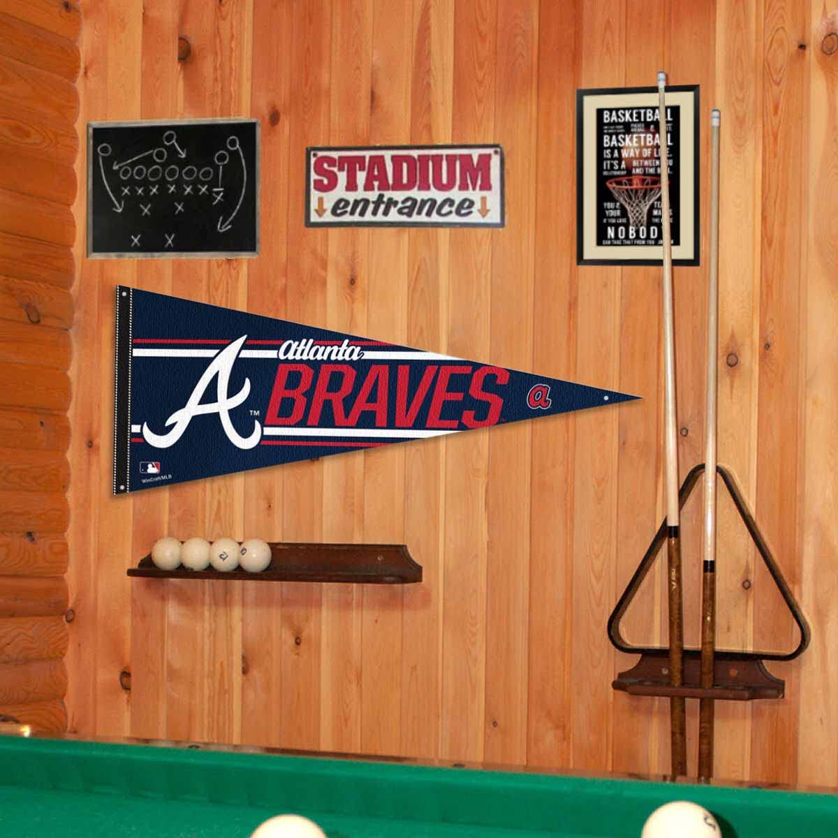 Atlanta Braves Pennant Banner and Wall Tack Pads - Sports Collectibles, Sports Memorabilia, Sports Fan Shop, Sports Gifts