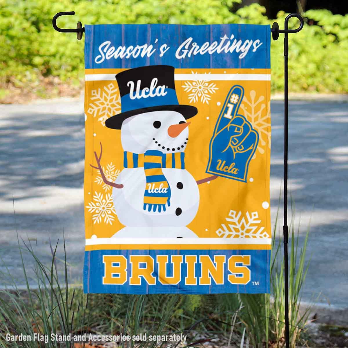Bruins Holiday Winter Snow Garden Banner Flag - Sports Collectibles, Sports Memorabilia, Sports Fan Shop, Sports Gifts