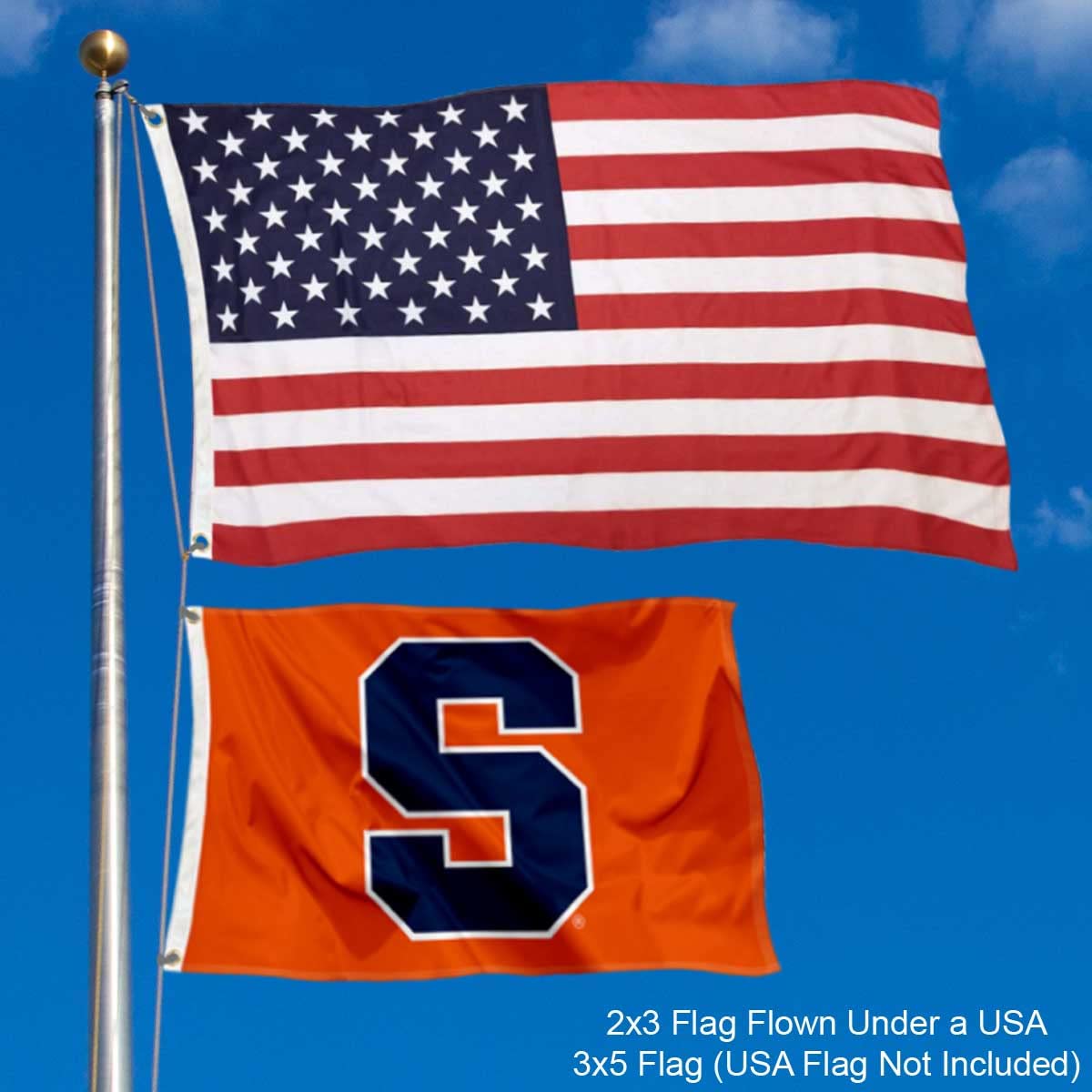 College Flags & Banners Co. Syracuse Orange Small 2x3 Foot Flag - Sports Collectibles, Sports Memorabilia, Sports Fan Shop, Sports Gifts