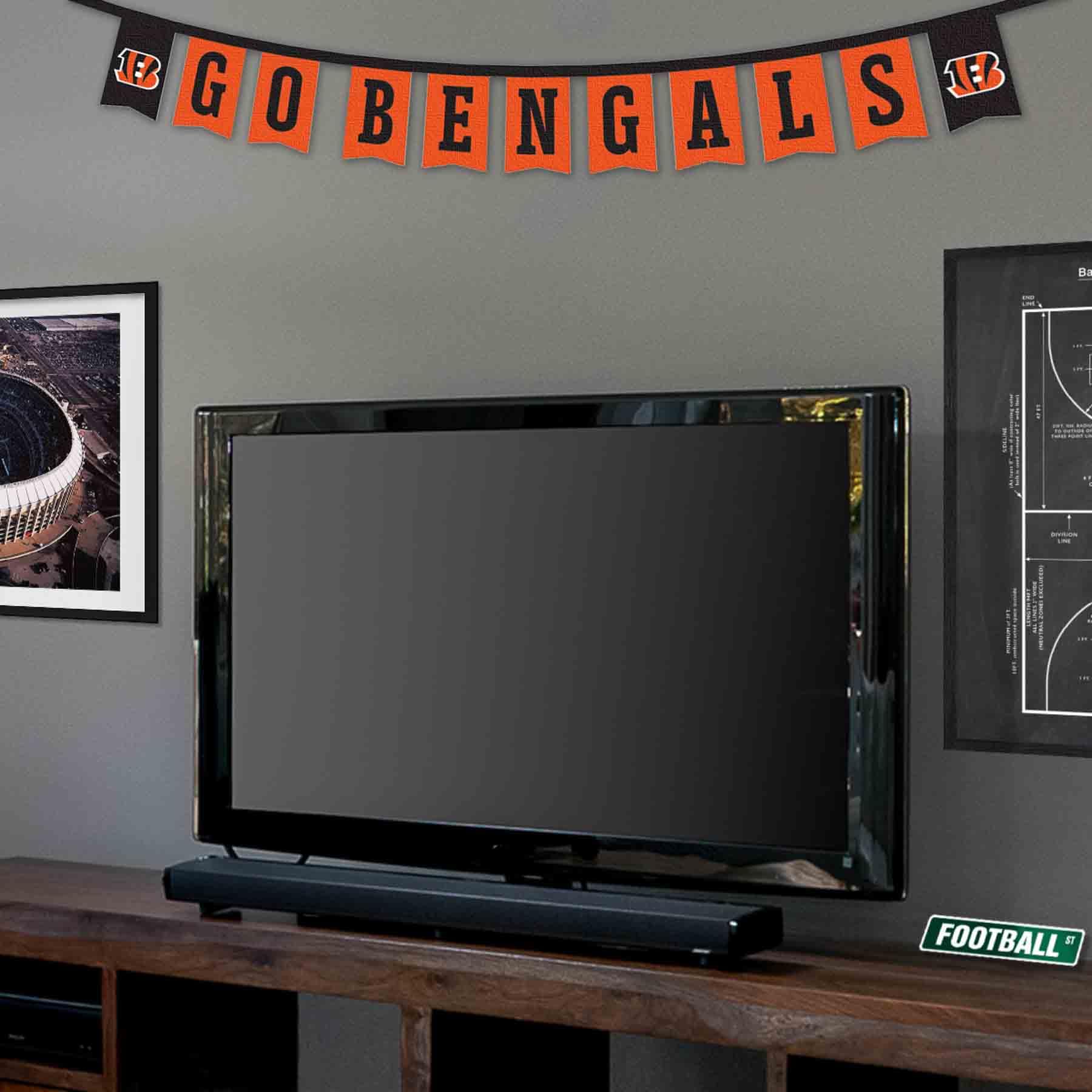 Cincinnati Bengals Banner String Pennant Flags - Sports Collectibles, Sports Memorabilia, Sports Fan Shop, Sports Gifts