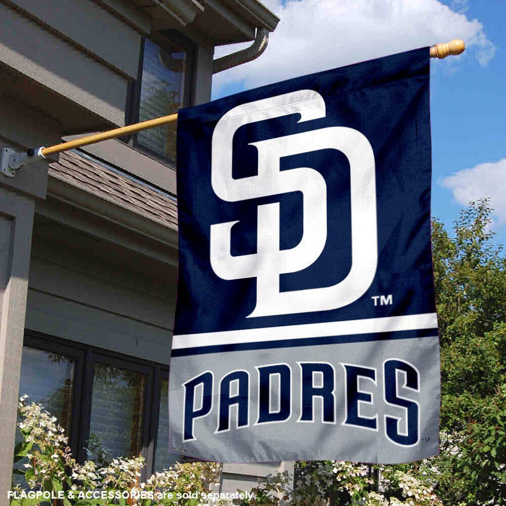 WinCraft San Diego Baseball Double Sided House Flag - Sports Collectibles, Sports Memorabilia, Sports Fan Shop, Sports Gifts