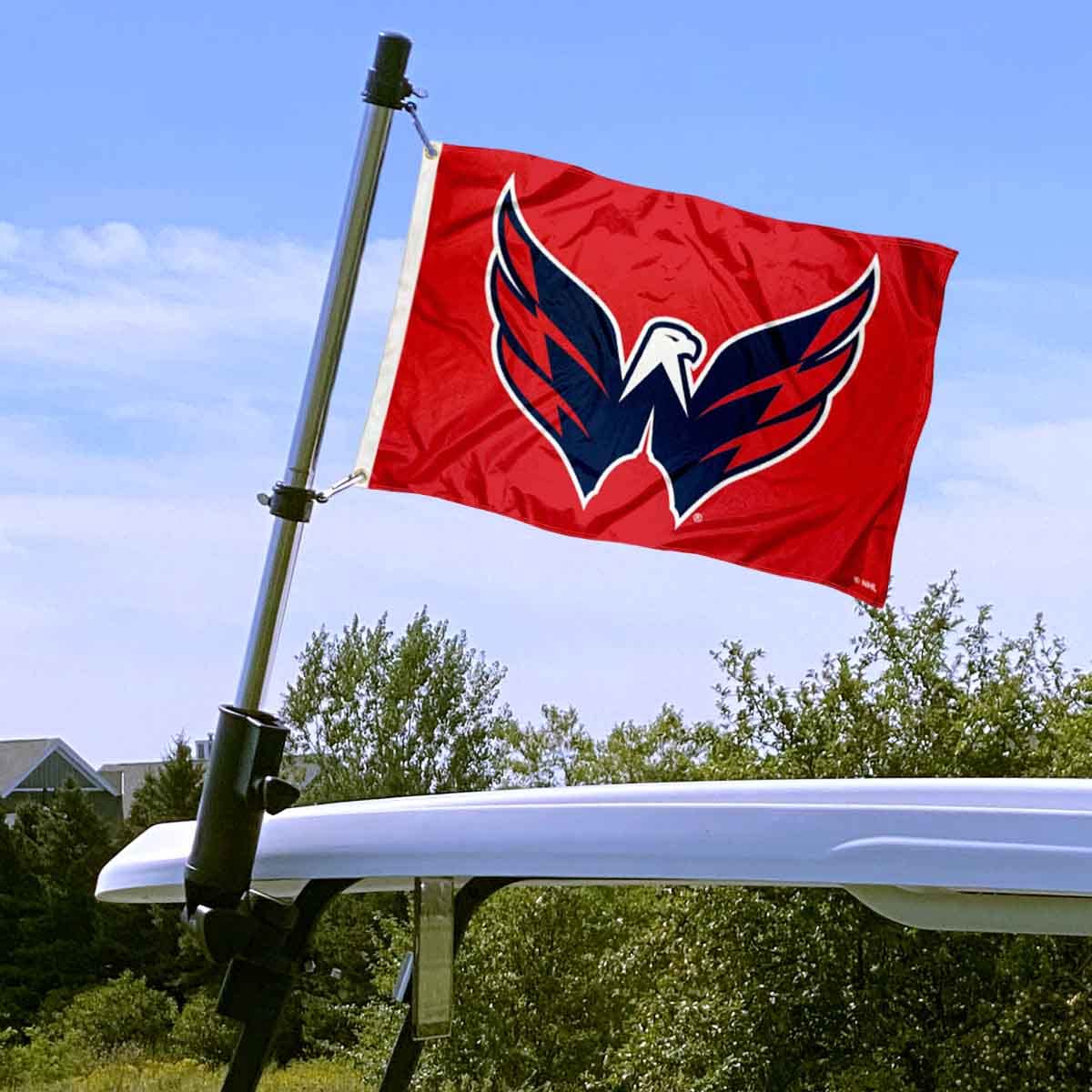 WinCraft Washington Capitals Boat Marine and Golf Cart Flag - Sports Collectibles, Sports Memorabilia, Sports Fan Shop, Sports Gifts