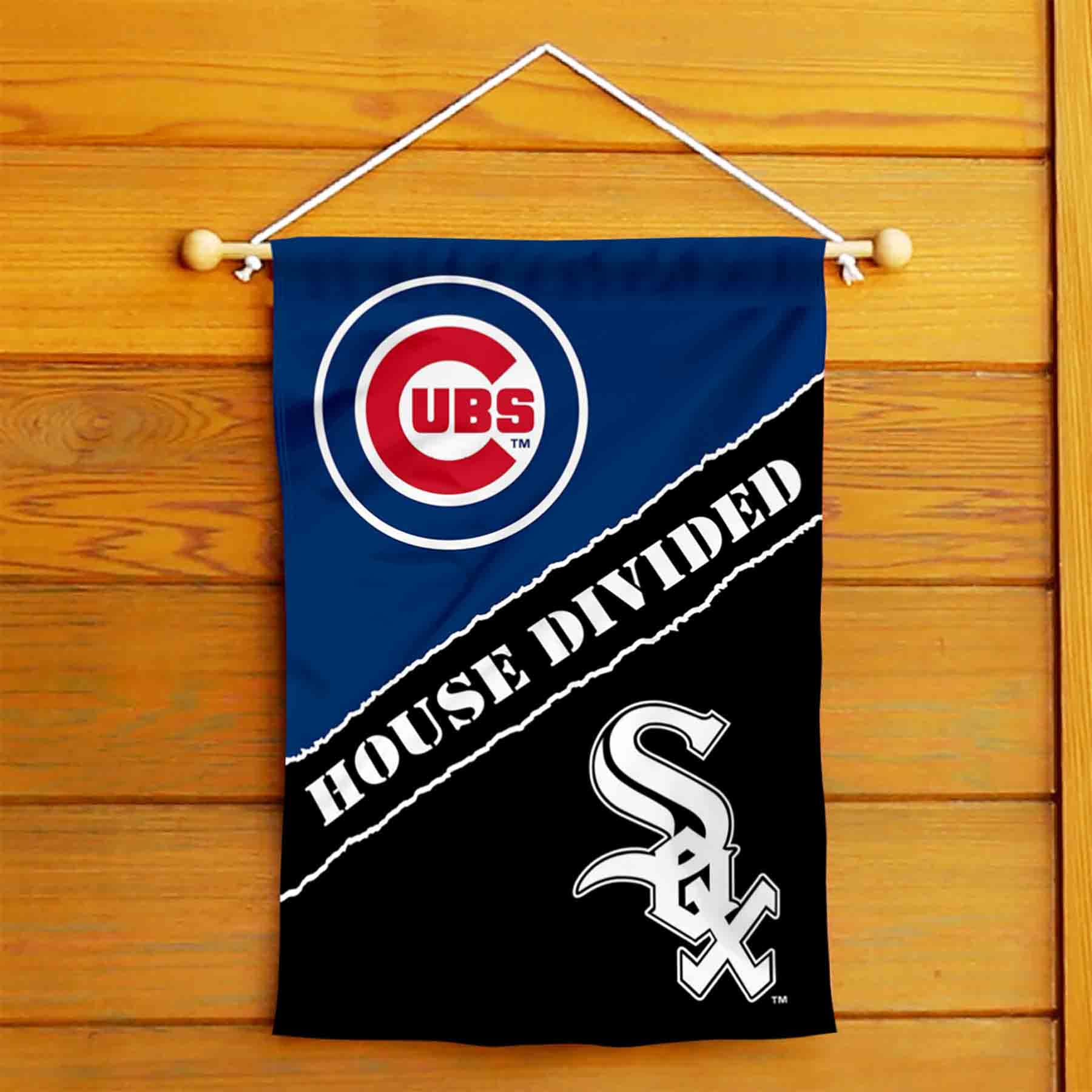 WinCraft House Divided Cubs and White Sox Double Sided Garden Flag - Sports Collectibles, Sports Memorabilia, Sports Fan Shop, Sports Gifts