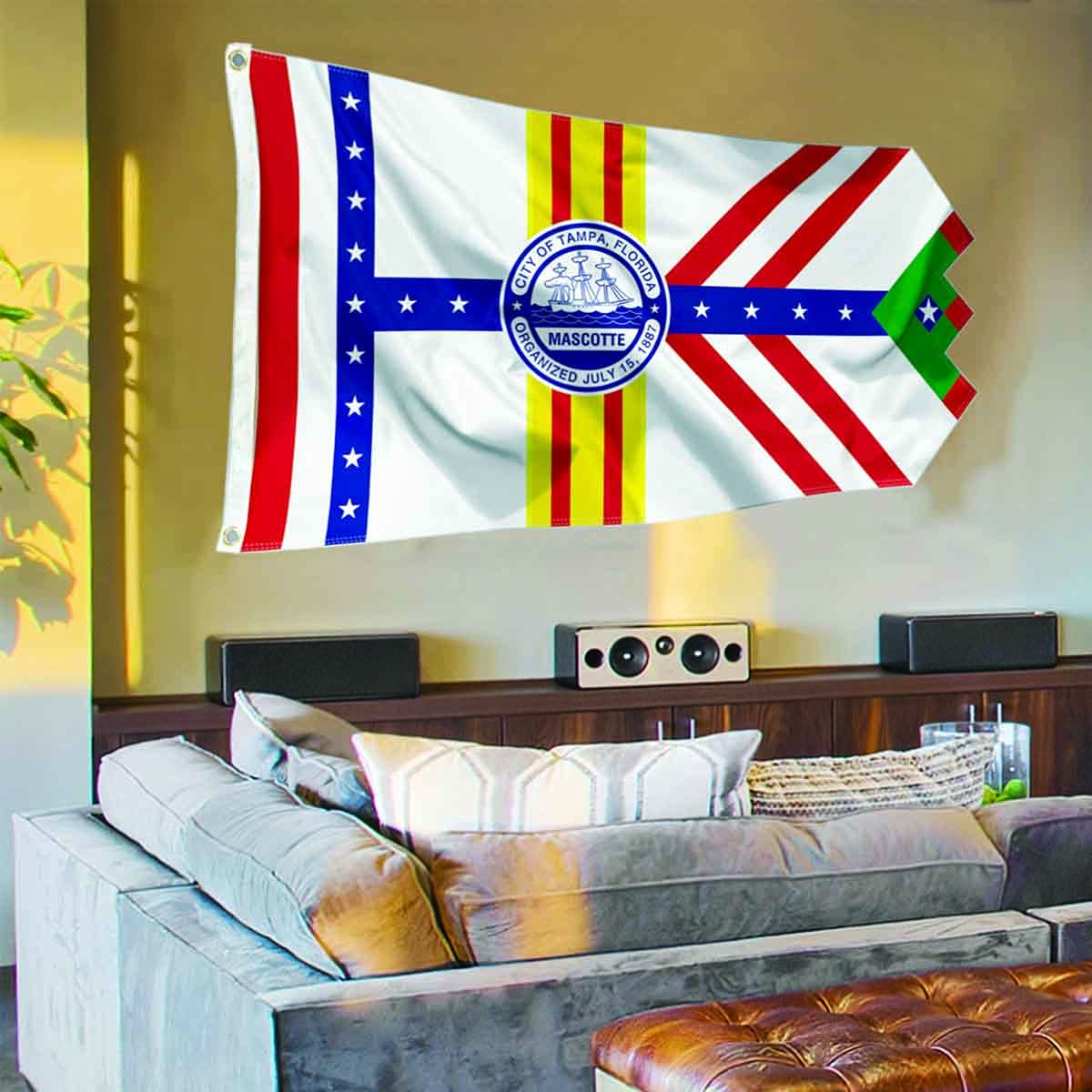 Sports Flags Pennants Company City of Tampa Flag 3x5 Foot Banner - Sports Collectibles, Sports Memorabilia, Sports Fan Shop, Sports Gifts