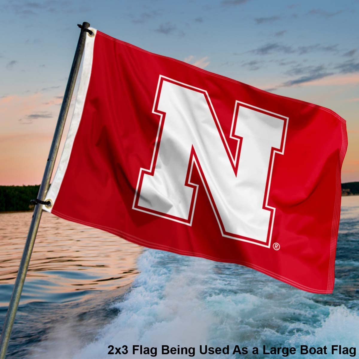 College Flags & Banners Co. Nebraska Cornhuskers Small 2x3 Foot Flag - Sports Collectibles, Sports Memorabilia, Sports Fan Shop, Sports Gifts