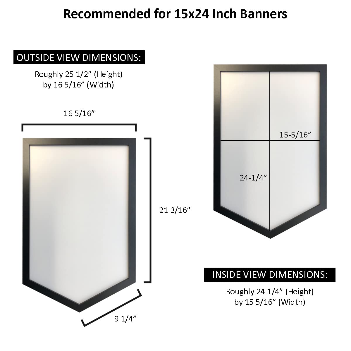 Sports and College Banner Frame for 15x24 Inch Banners - Sports Collectibles, Sports Memorabilia, Sports Fan Shop, Sports Gifts
