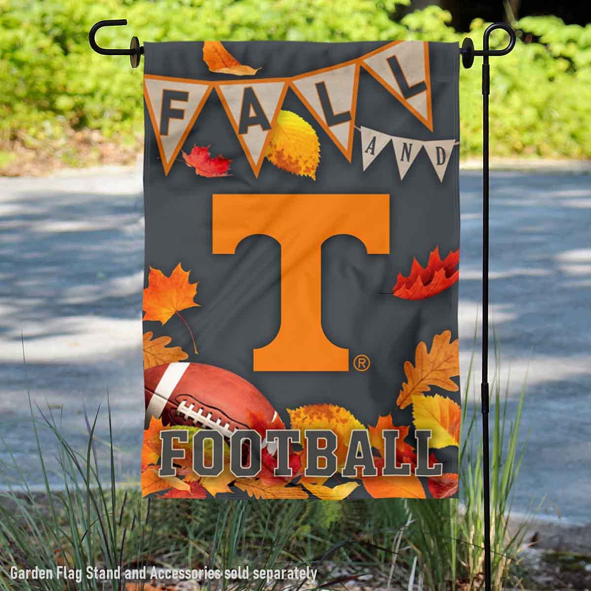College Flags & Banners Co. Tennessee Volunteers Fall Leaves Football Season Garden Yard Flag - Sports Collectibles, Sports Memorabilia, Sports Fan Shop, Sports Gifts