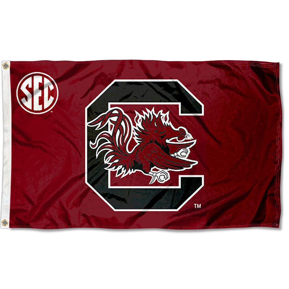 College Flags & Banners Co. University of South Carolina SEC Logo and USA Flag 3x5 Set - Sports Collectibles, Sports Memorabilia, Sports Fan Shop, Sports Gifts