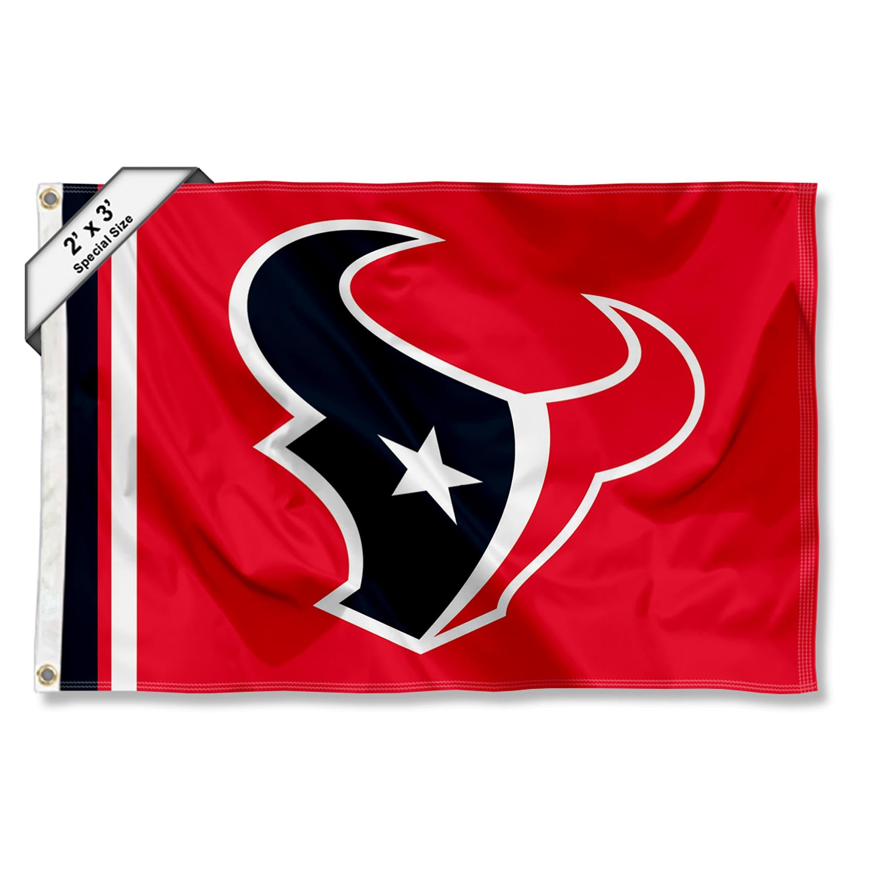WinCraft Houston Texans Logo 2x3 Foot Small Flag - Sports Collectibles, Sports Memorabilia, Sports Fan Shop, Sports Gifts