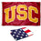 College Flags & Banners Co. Trojans Flag and USA 3x5 Flag Set - Sports Collectibles, Sports Memorabilia, Sports Fan Shop, Sports Gifts