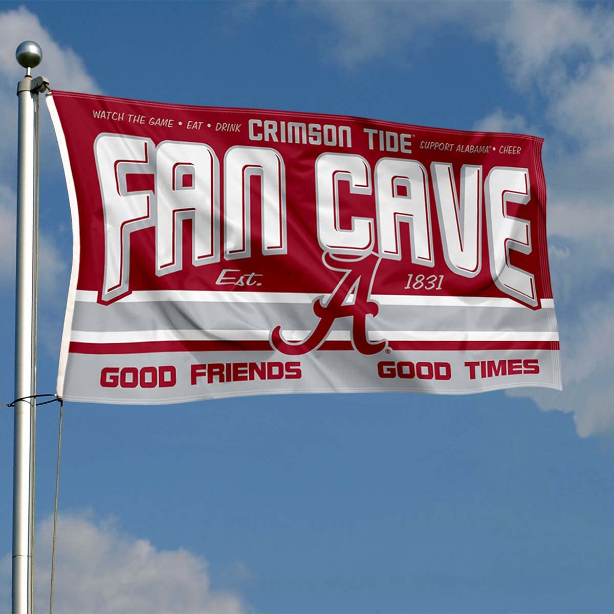 Alabama Crimson Tide Fan Man Cave Banner Flag - Sports Collectibles, Sports Memorabilia, Sports Fan Shop, Sports Gifts