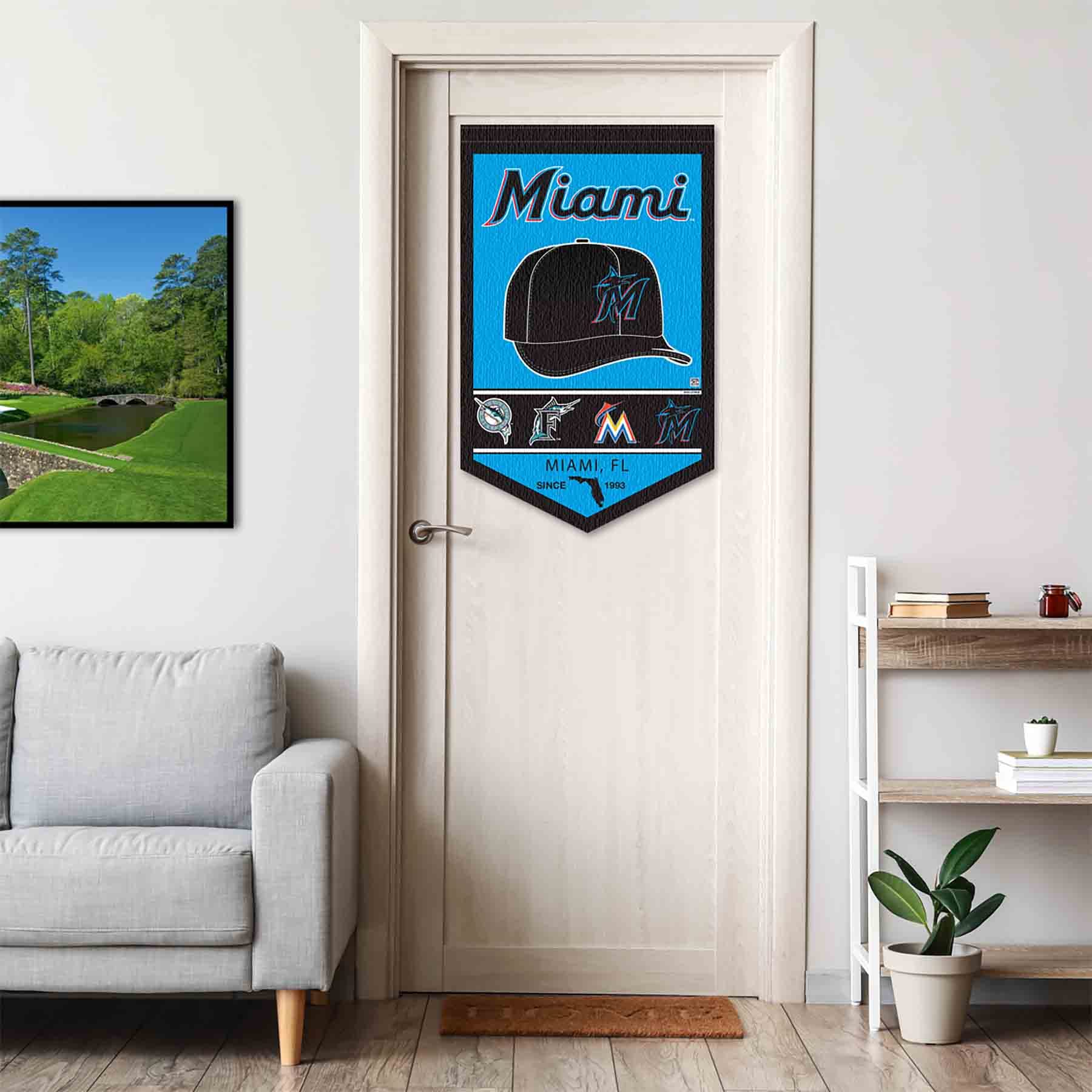WinCraft Miami Marlins Heritage History Banner Pennant - Sports Collectibles, Sports Memorabilia, Sports Fan Shop, Sports Gifts