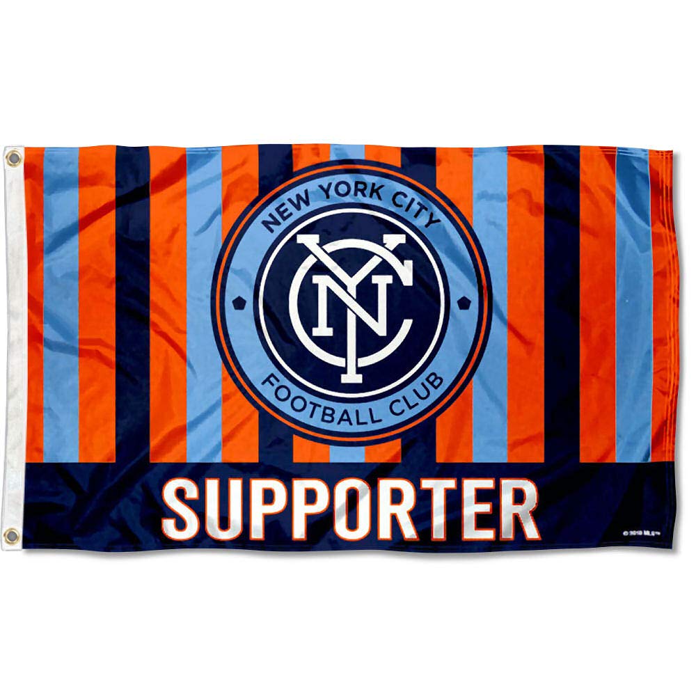 WinCraft NYC Soccer Supporter Flag - Sports Collectibles, Sports Memorabilia, Sports Fan Shop, Sports Gifts