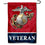 WinCraft US Marines Veteran Garden Flag - Sports Collectibles, Sports Memorabilia, Sports Fan Shop, Sports Gifts