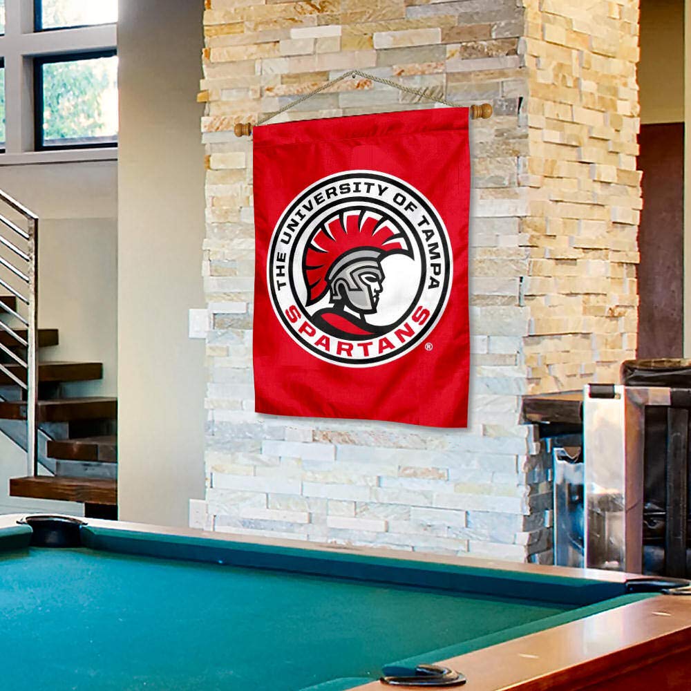 College Flags & Banners Co. Tampa Spartans Logo Double Sided House Flag and Wood Banner Pole Set - Sports Collectibles, Sports Memorabilia, Sports Fan Shop, Sports Gifts