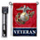 WinCraft Marines Veteran Garden Flag with Stand Holder - Sports Collectibles, Sports Memorabilia, Sports Fan Shop, Sports Gifts
