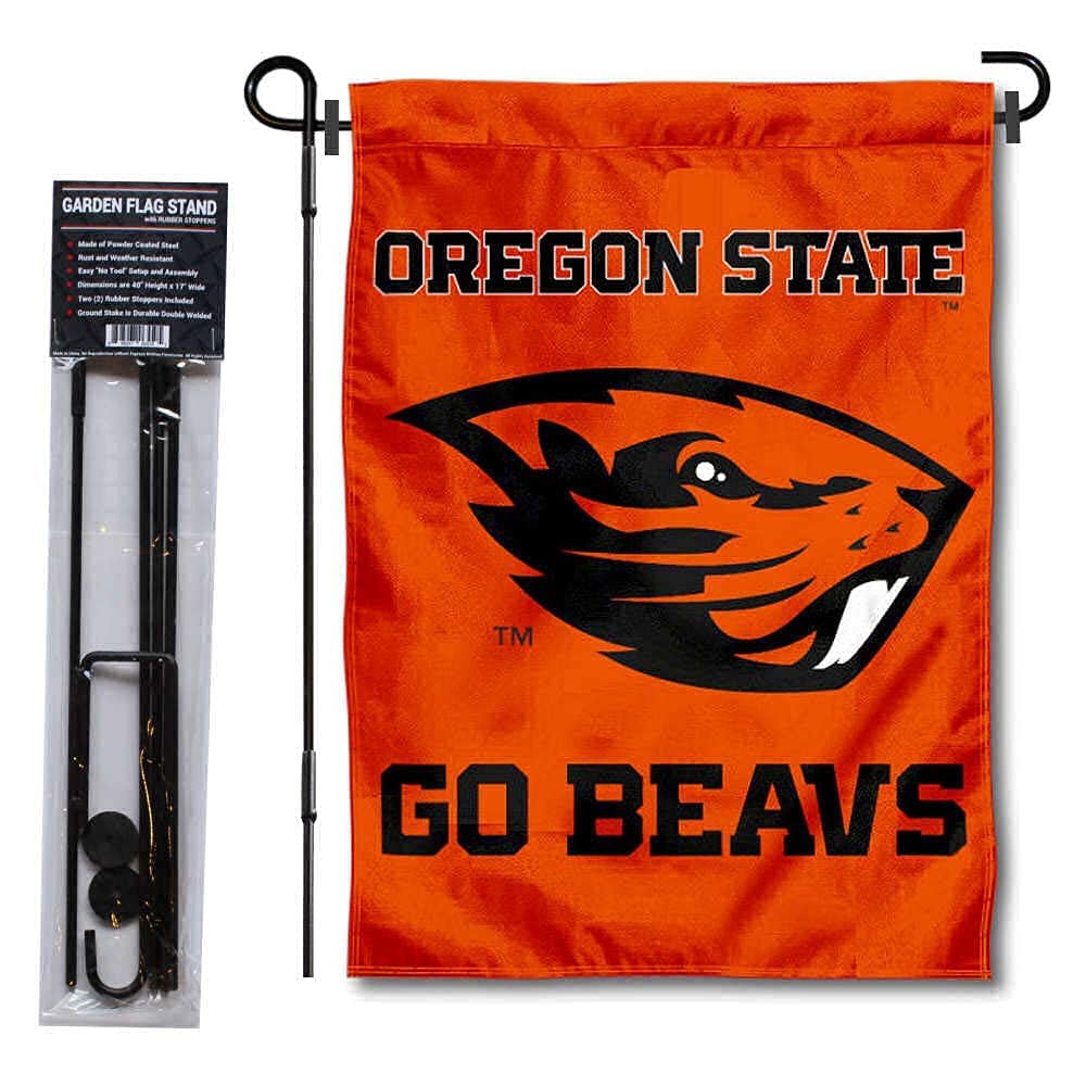 College Flags & Banners Co. Oregon State Beavers Garden Flag and Pole Holder Set - Sports Collectibles, Sports Memorabilia, Sports Fan Shop, Sports Gifts