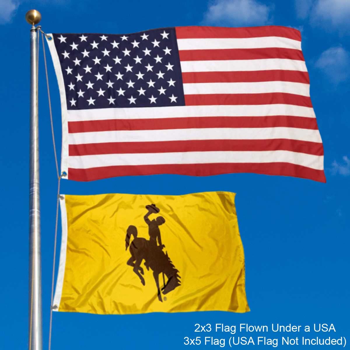 College Flags & Banners Co. Wyoming Cowboys 2x3 Foot Flag - Sports Collectibles, Sports Memorabilia, Sports Fan Shop, Sports Gifts