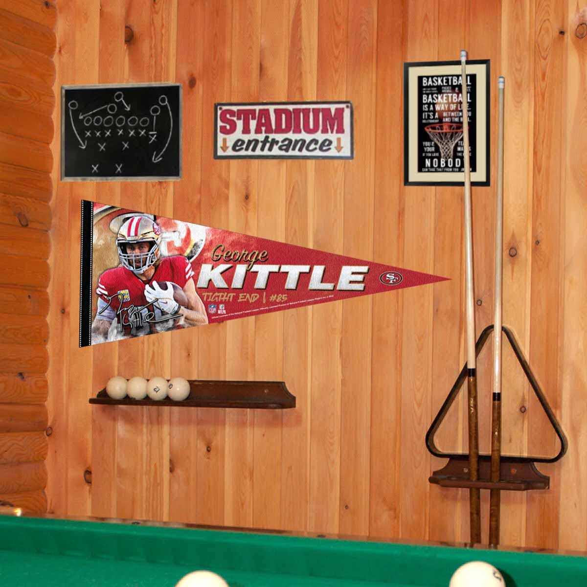 WinCraft San Francisco 49ers Kittle Pennant Banner Flag - Sports Collectibles, Sports Memorabilia, Sports Fan Shop, Sports Gifts