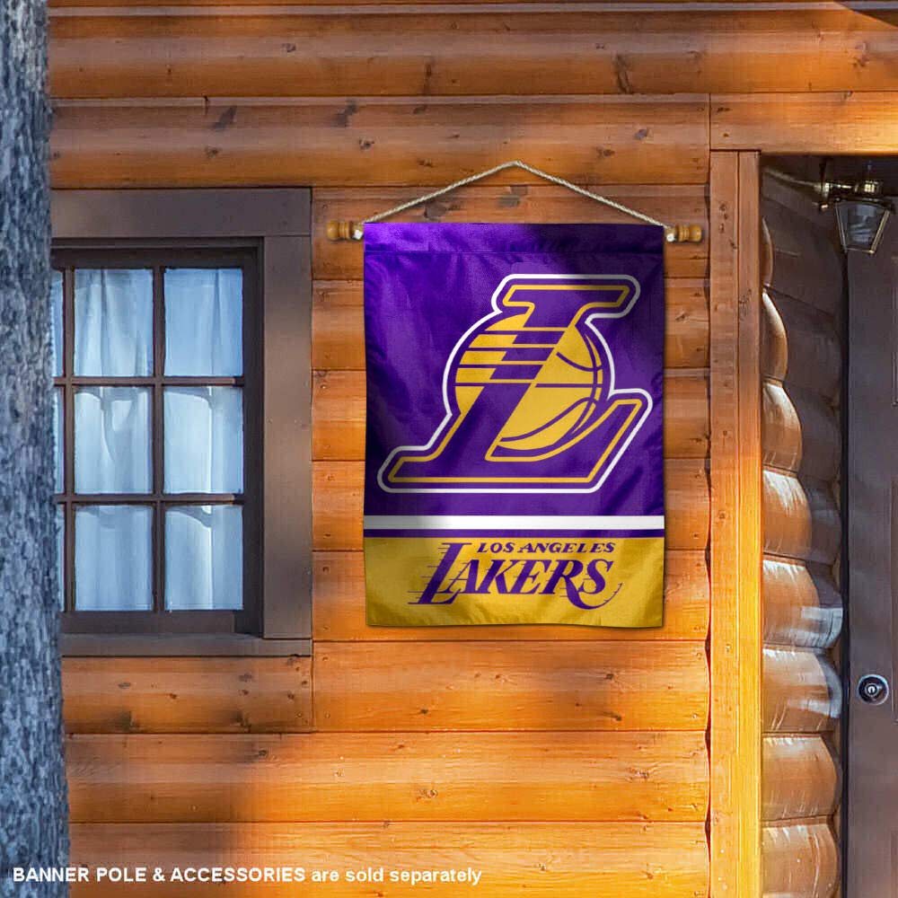 WinCraft Los Angeles Lakers Double Sided House Banner Flag - Sports Collectibles, Sports Memorabilia, Sports Fan Shop, Sports Gifts