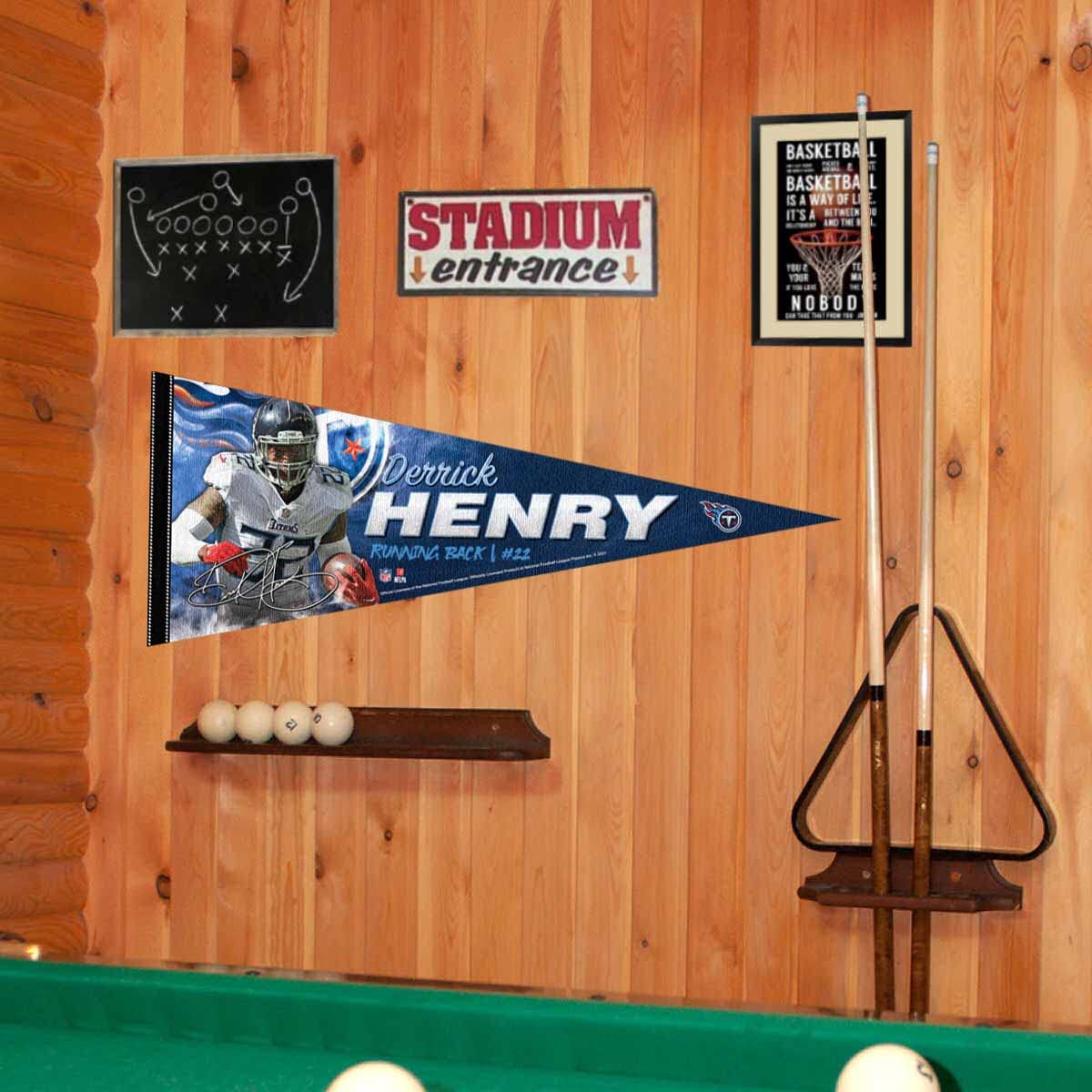 WinCraft Tennessee Titans Henry Pennant Banner Flag - Sports Collectibles, Sports Memorabilia, Sports Fan Shop, Sports Gifts