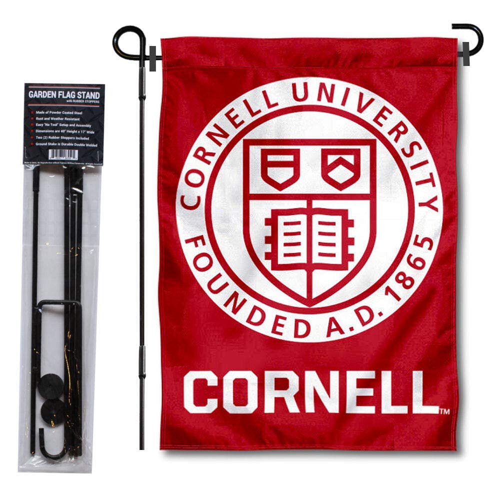 College Flags & Banners Co. Cornell Big Red Garden and USA Flag Stand Pole Holder Set - Sports Collectibles, Sports Memorabilia, Sports Fan Shop, Sports Gifts