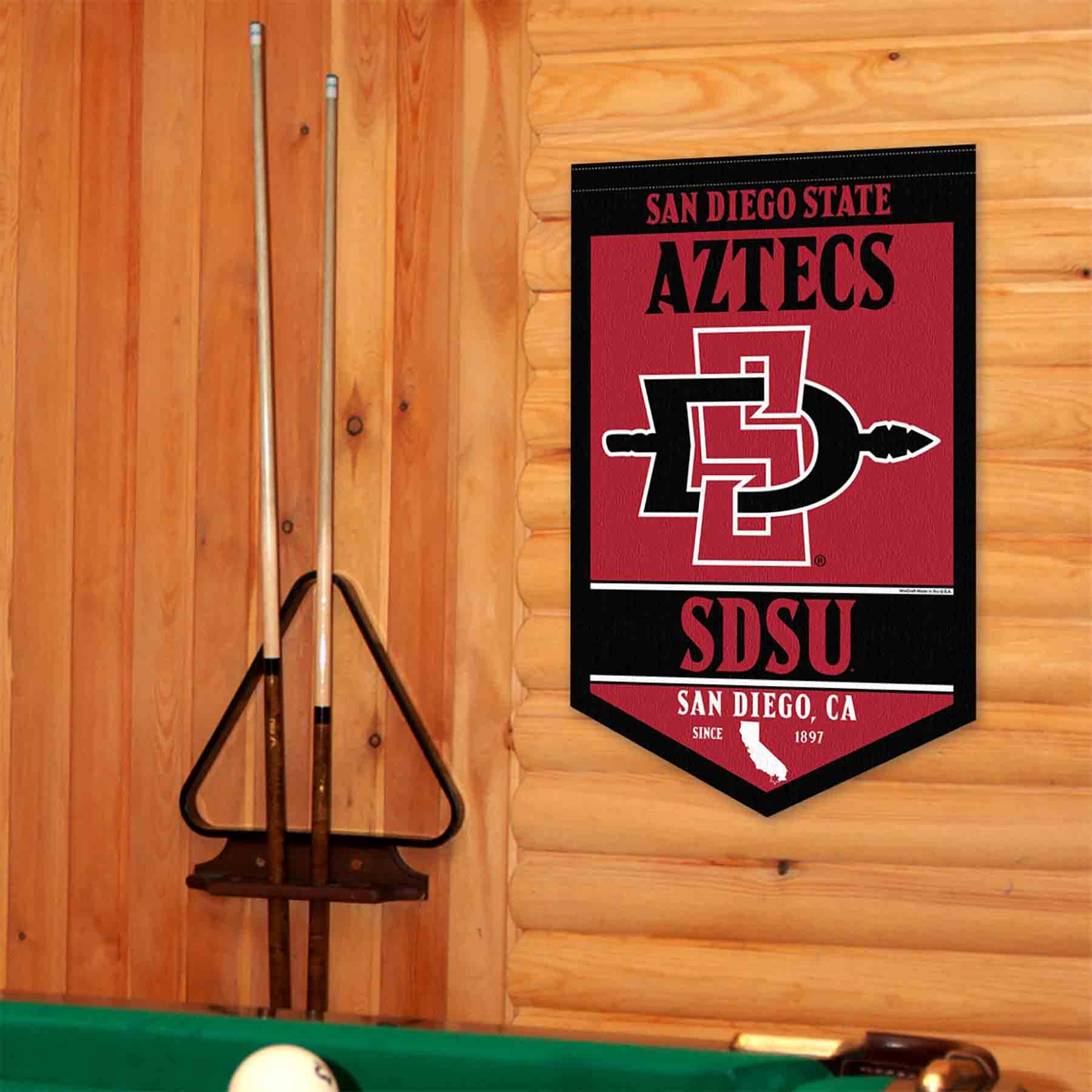 College Flags & Banners Co. San Diego State Aztecs Heritage History Banner Pennant - Sports Collectibles, Sports Memorabilia, Sports Fan Shop, Sports Gifts