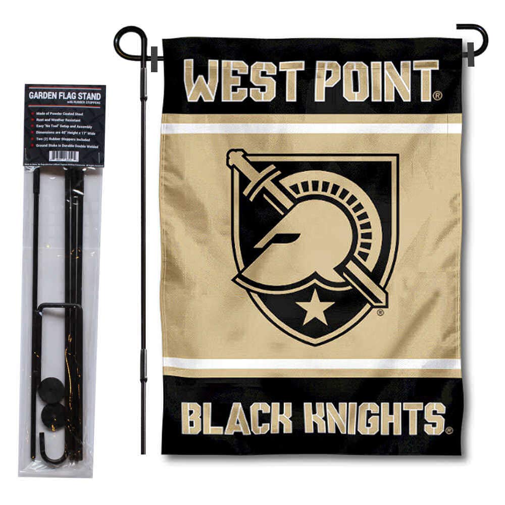 College Flags & Banners Co. Army Black Knights Garden Flag with Stand Holder - Sports Collectibles, Sports Memorabilia, Sports Fan Shop, Sports Gifts