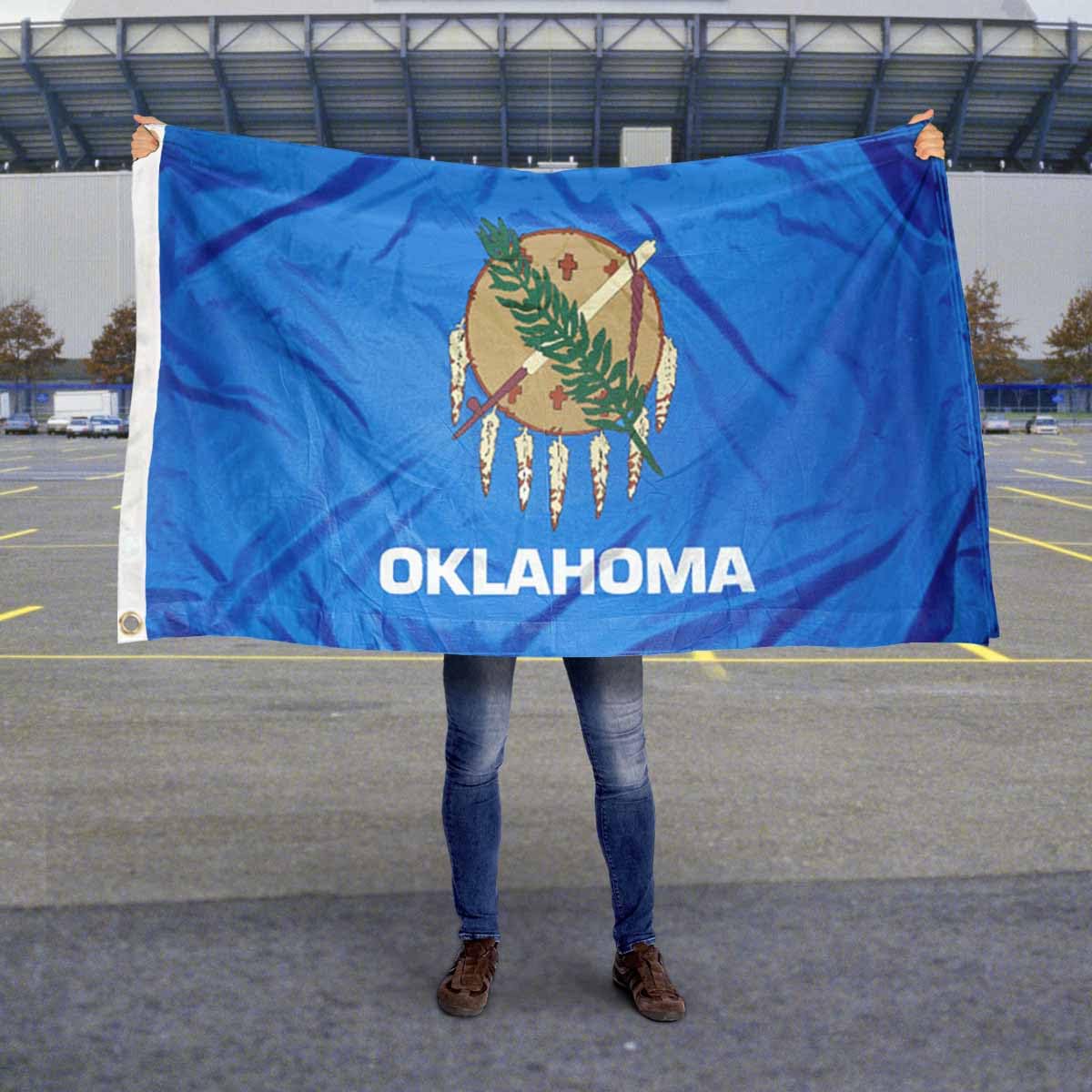 Sports Flags Pennants Company State of Oklahoma Flag 3x5 Foot Banner - Sports Collectibles, Sports Memorabilia, Sports Fan Shop, Sports Gifts